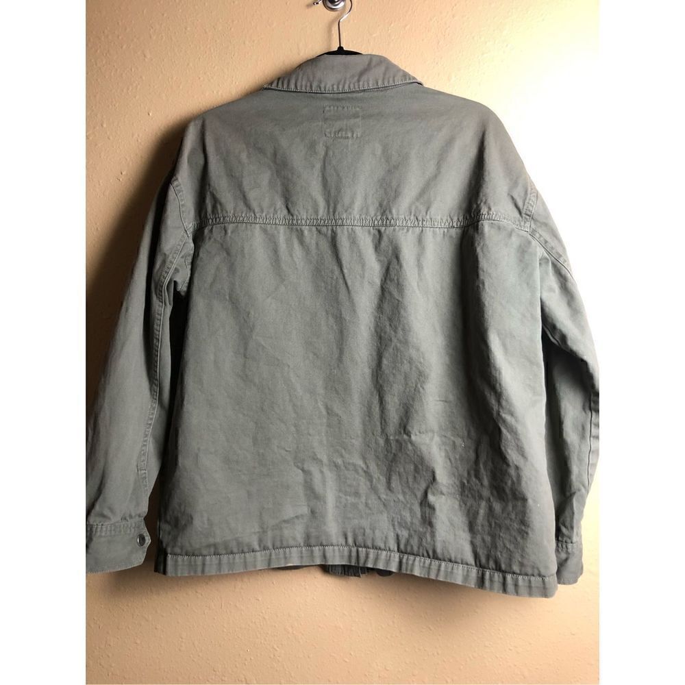 Full Tilt Jacket Snap Front Close Long Slv Snap Cuff 4 Pockets Olive Medium - Picture 6 of 12